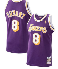 Men's Los Angeles Lakers #8 Kobe Bryant Purple Stitched NBA Jersey