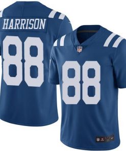 Nike Colts #88 Marvin Harrison Royal Blue Men's Stitched NFL Limited Rush Jersey