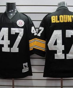 Mitchell & Ness Steelers #47 Mel Blount black Stitched Throwback NFL Jersey