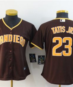 Women's San Diego Padres #23 Fernando Tatis Jr. Brown Cool Base Stitched MLB Jersey(Run Small)