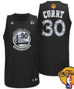 Warriors #30 Stephen Curry Black Diamond Fashion The Finals Patch Stitched NBA Jersey