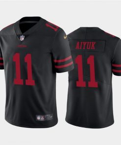 Men's San Francisco 49ers #11 Brandon Aiyuk 2020 Black Draft Vapor Limited Stitched NFL Jersey