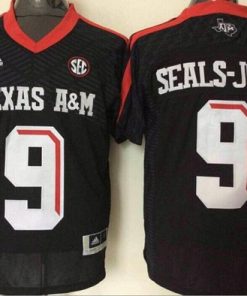 Aggies #9 Ricky Seals-Jones Black New SEC Patch Stitched NCAA Jersey