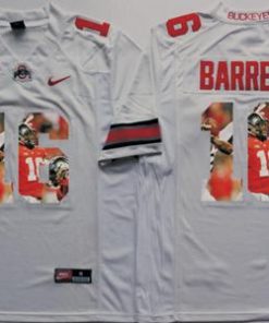 Buckeyes #16 J. T. Barrett White Player Fashion Stitched NCAA Jersey