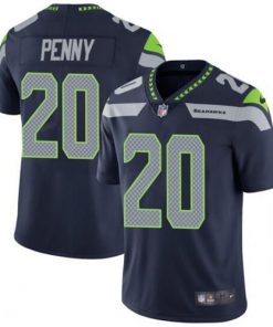 Men's Seattle Seahawks #20 Rashaad Penny Navy Vapor Untouchable Limited Stitched NFL Jersey