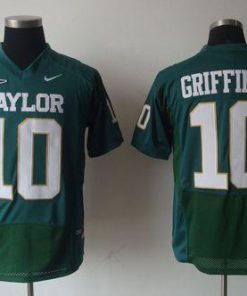 Bears #10 Robert Griffin III Green Stitched NCAA Jersey
