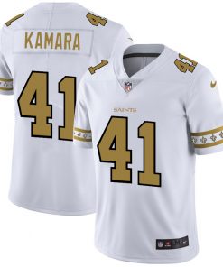 Men's New Orleans Saints #41 Alvin Kamara White 2019 Team Logo Cool Edition Stitched NFL Jersey