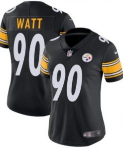 Women's Pittsburgh Steelers #90 T. J. Watt Black Vapor Untouchable Limited Stitched NFL Jersey(Run Small)
