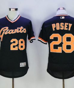 Giants #28 Buster Posey Black Flexbase Authentic Collection Cooperstown Stitched MLB jerseys