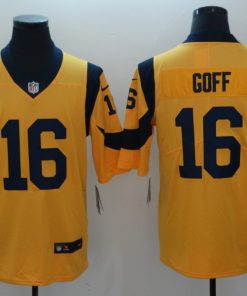 Men's  Rams #16 Jared Goff Royal Gold Vapor Untouchable Limited Stitched NFL Jersey