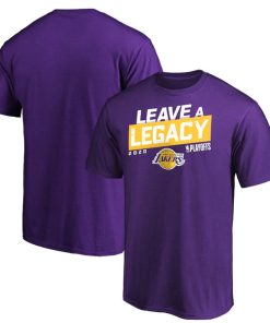 Men's Los Angeles Lakers 2020 Purple Playoffs Bound ISO SloganNBA T-Shirt