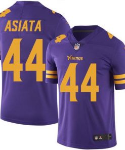 Nike Vikings #44 Matt Asiata Purple Men's Stitched NFL Limited Rush Jersey