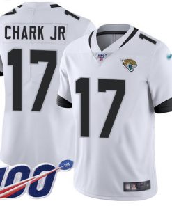 Men's Jacksonville Jaguars #17 DJ Chark Jr. White 2019 100th Season Vapor Untouchable Limited Stitched NFL Jersey