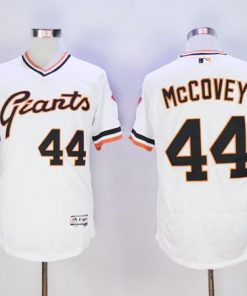 Giants #44 Willie McCovey White Flexbase Authentic Collection Cooperstown Stitched MLB Jersey