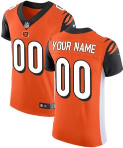 Men's Cincinnati Bengals Orange Alternate Vapor Untouchable Custom Elite NFL Stitched Jersey
