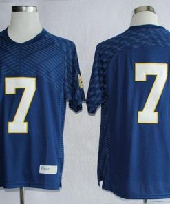 Fighting Irish #7 Stephon Tuitt Navy Blue Stitched NCAA Jersey