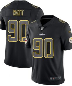 Men's Steelers #90 T. J. Watt 2018 Black Impact Limited Stitched NFL Jersey