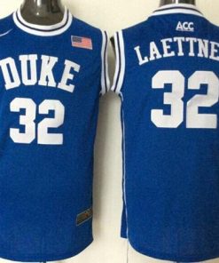 Blue Devils #32 Christian Laettner Blue Basketball New Stitched NCAA Jersey