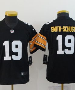 Youth Steelers #19 JuJu Smith-Schuster Black Vapor Untouchable Limited Stitched NFL Jersey Black Vapor Untouchable Limited Stitched NFL Jersey