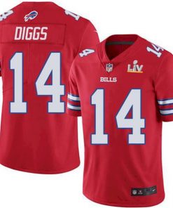 Men's Buffalo Bills #14 Stefon Diggs Red 2021 Super Bowl LV Stitched NFL Jersey