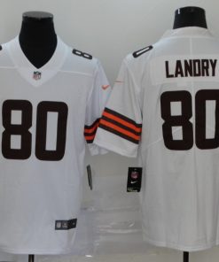 Men's Cleveland Browns #80 Jarvis Landry New White Vapor Untouchable Limited Stitched Jersey