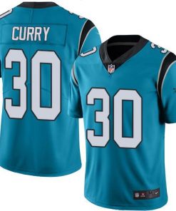 Nike Panthers #30 Stephen Curry Blue Men's Stitched NFL Limited Rush Jersey