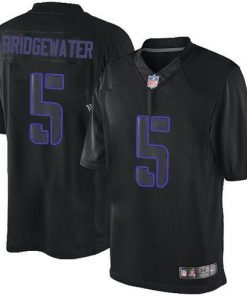 Nike Vikings #5 Teddy Bridgewater Black Men's Stitched NFL Impact Limited Jersey