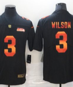 Men's Seattle Seahawks #3 Russell Wilson 2020 Black Fashion Limited Stitched NFL Jersey