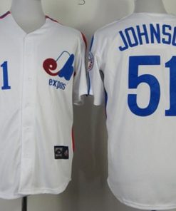 Mitchell And Ness Expos #51 Randy Johnson White Throwback Stitched MLB Jersey
