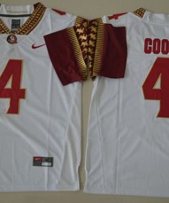 Seminoles #4 Dalvin Cook White Stitched NCAA Jersey
