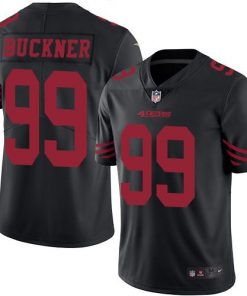 Nike 49ers #99 DeForest Buckner Black Men's Stitched NFL Limited Rush Jersey