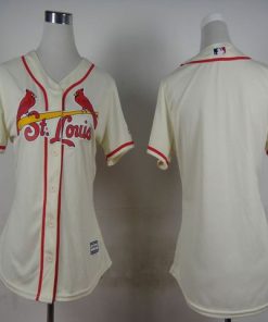 Cardinals Blank Cream Alternate Women's Stitched MLB Jersey
