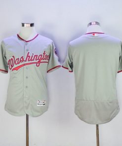 Nationals Blank Grey Flexbase Authentic Collection Stitched MLB Jersey