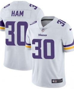 Men's Minnesota Vikings #30 C.J. Ham White Vapor Untouchable Limited Stitched NFL Jersey.