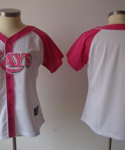 Women's Tampa Bay Rays Blank Pink Splash Fashion Stitched MLB Jersey