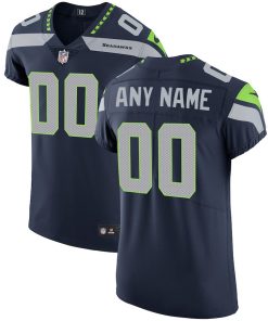 Men's Seattle Seahawks  Navy Vapor Untouchable Custom Elite Stitched NFL Jersey