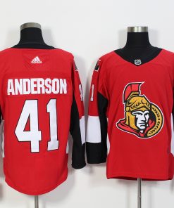 Men's Adidas Ottawa Senators #41 Craig Anderson Red Stitched NHL Jersey