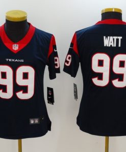 Women's Houston Texans #99 J.J. Watt Navy Vapor Untouchable Limited Stitched NFL Jersey