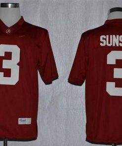 Crimson Tide #3 Vinnie Sunseri Red Limited Stitched NCAA Jersey