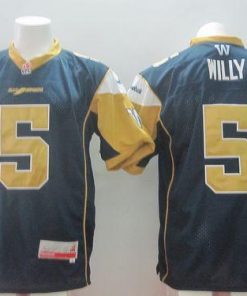 Blue Bombers #5 Drew Willy Navy Blue Stitched CFL Jersey