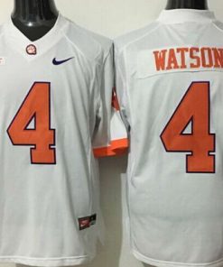 Tigers #4 Deshaun Watson White Limited Stitched NCAA Jersey
