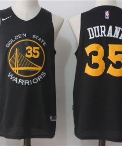 Men's Nike Golden State Warriors #35 Kevin Durant Black Nike Fashion Stitched NBA Jersey