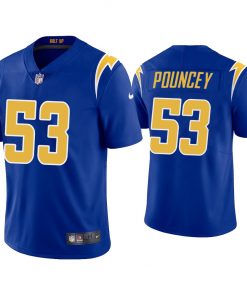 Men's Los Angeles Chargers #53 Mike Pouncey 2020 Royal Vapor Untouchable Limited Stitched Jersey