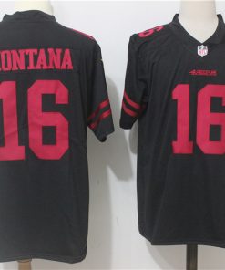 Men's Nike San Francisco 49ers #16 Joe Montana Black Alternate Stitched NFL Vapor Untouchable Limited Jersey