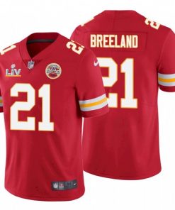 Men's Kansas City Chiefs #21 Bashaud Breeland Red 2021 Super Bowl LV Limited Stitched NFL Jersey