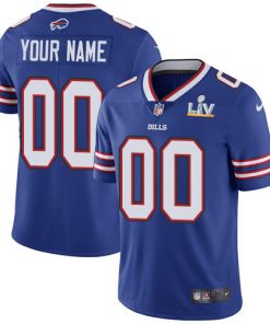 Men's Buffalo Bills ACTIVE PLAYER Custom Blue 2021 Super Bowl LV Limited Stitched NFL Jersey