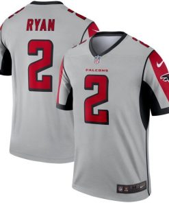 Men's Atlanta Falcons #2 Matt Ryan Silver Inverted Legend Jersey