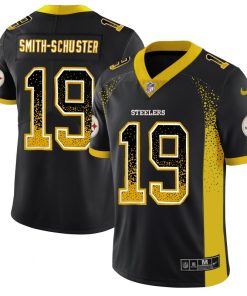 Men's Pittsburgh Steelers #19 JuJu Smith-Schuster Black 2018 Drift Fashion Color Rush Limited Stitched NFL Jersey
