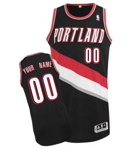 Trail Blazers Personalized Authentic Black NBA Jersey (S-3XL)