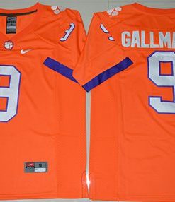 Tigers #9 Wayne Gallman II Orange Limited Stitched NCAA Jersey